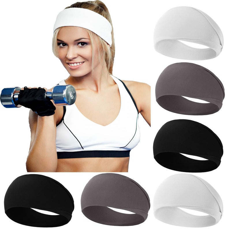 RITOPER Workout Wide Headbands Super Soft Yoga Running Exercise Bands Elastic Sweat Hair Wraps for Women